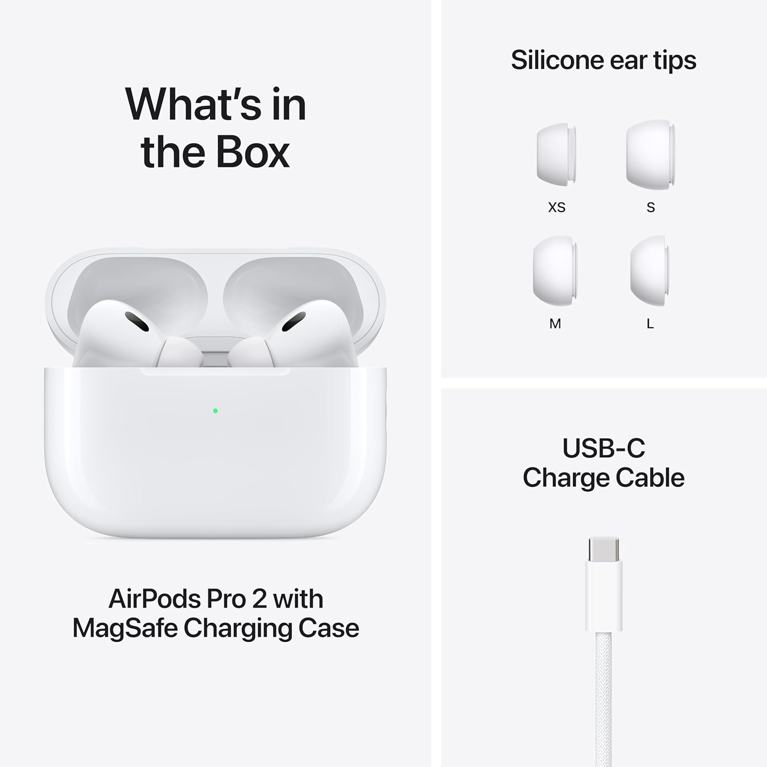 Apple AirPods Pro 2 Wireless Earbuds, Active Noise Cancellation, Best For Calling and Music